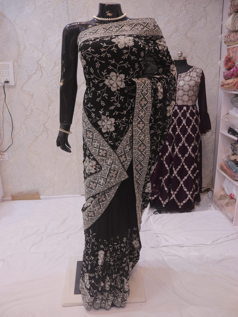 “The True Black” Premium Designer Saree
