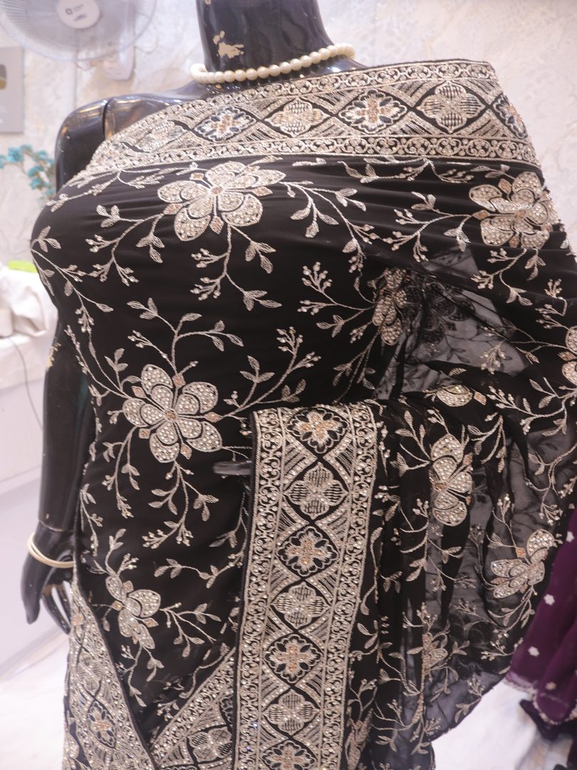 “The True Black” Premium Designer Saree