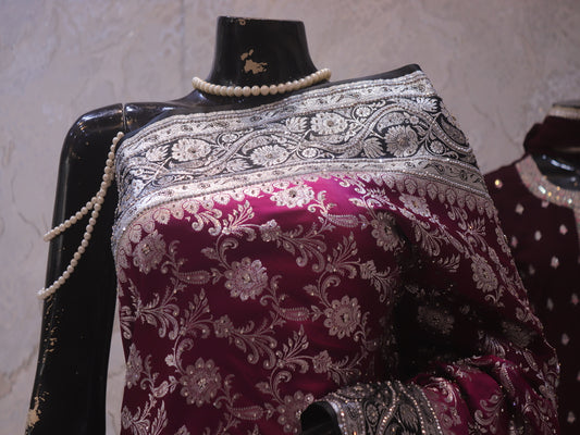 “The Russian Violet” Premium Banarasi Silk Saree