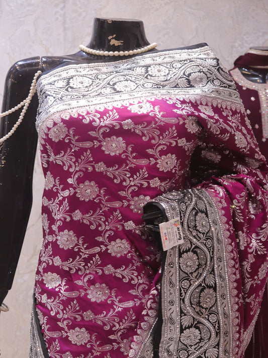 “The Russian Violet” Premium Banarasi Silk Saree