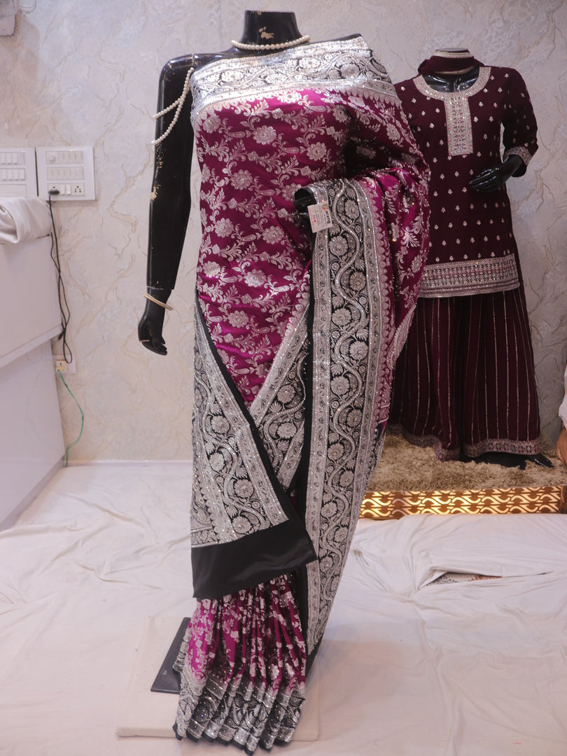 “The Russian Violet” Premium Banarasi Silk Saree