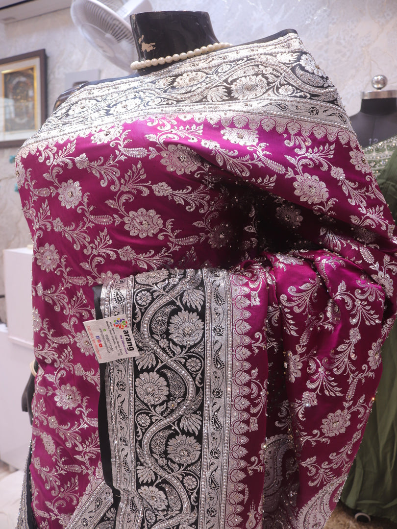 “The Russian Violet” Premium Banarasi Silk Saree