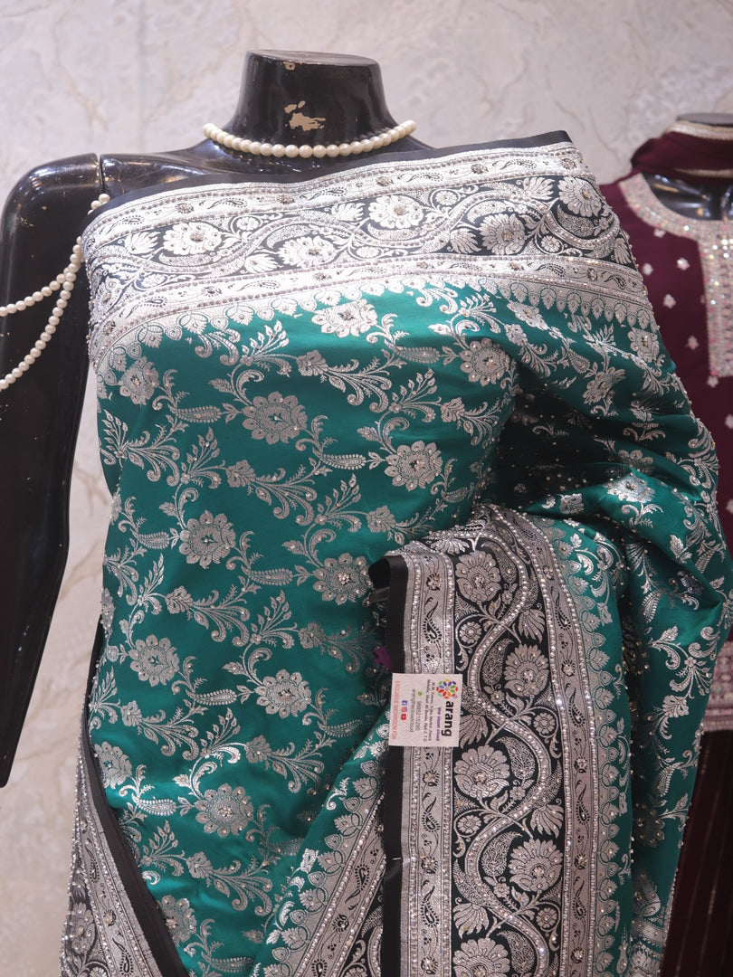 “The Persian Green” Premium Banarasi Silk Saree
