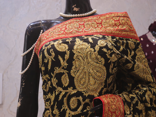 “The Black Currant” Premium Designer Saree