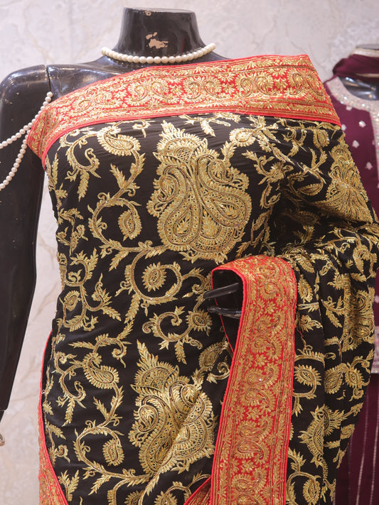 “The Black Currant” Premium Designer Saree