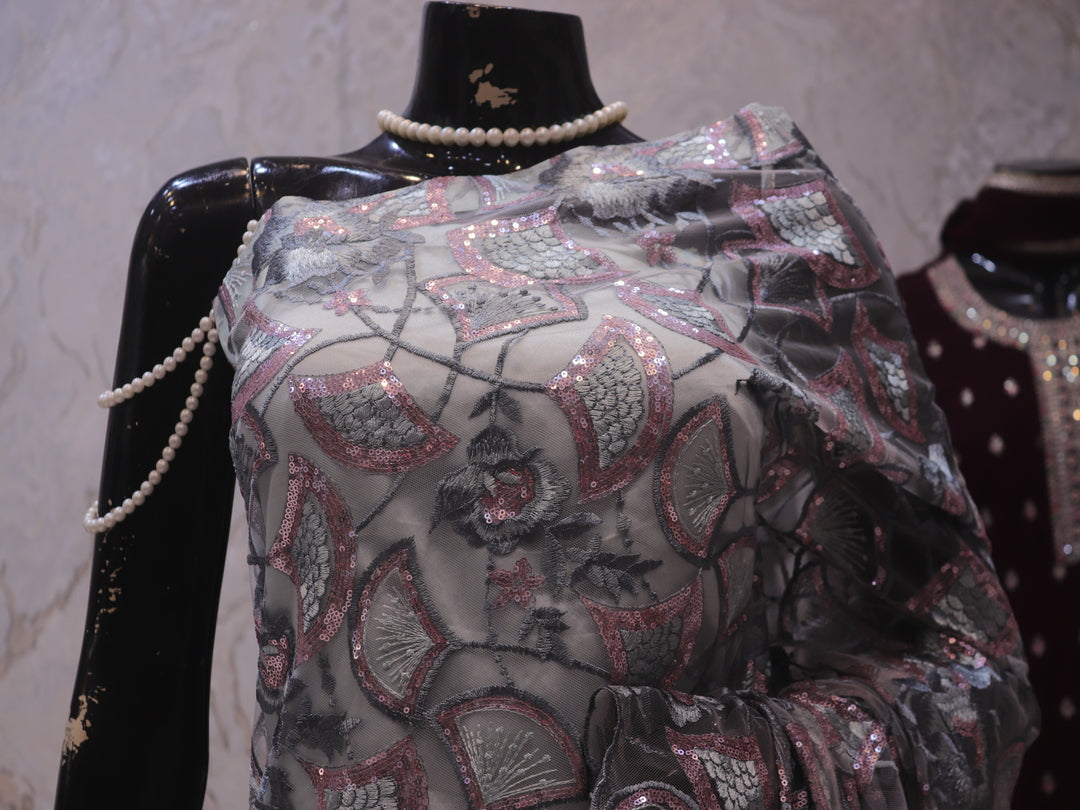 “The Pastel Blue” Premium Designer Saree