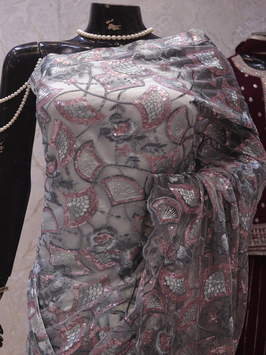 “The Pastel Blue” Premium Designer Saree