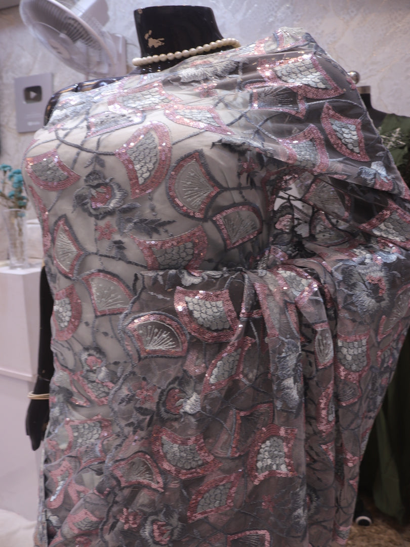 “The Pastel Blue” Premium Designer Saree