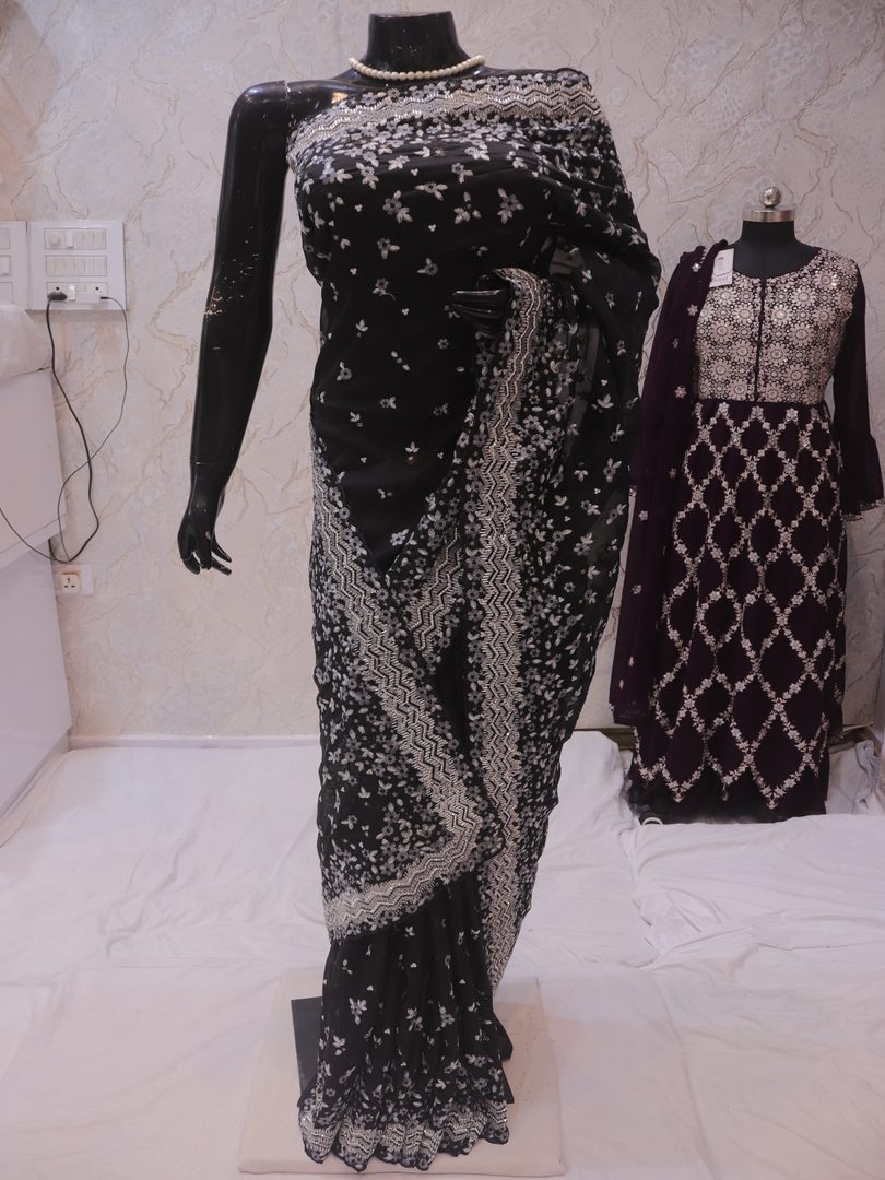 “The True Black” Premium Designer Saree