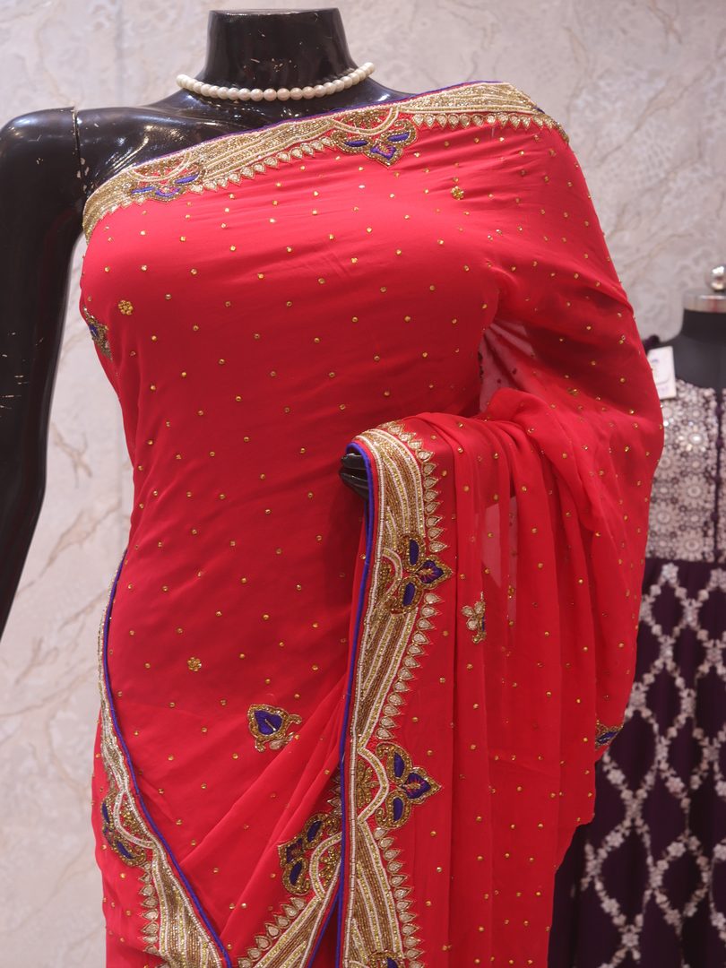 “The Candy Apple” Premium Designer Saree