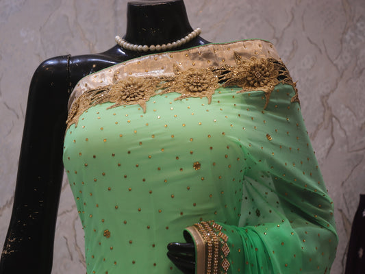 “The Sea Green” Premium Designer Saree