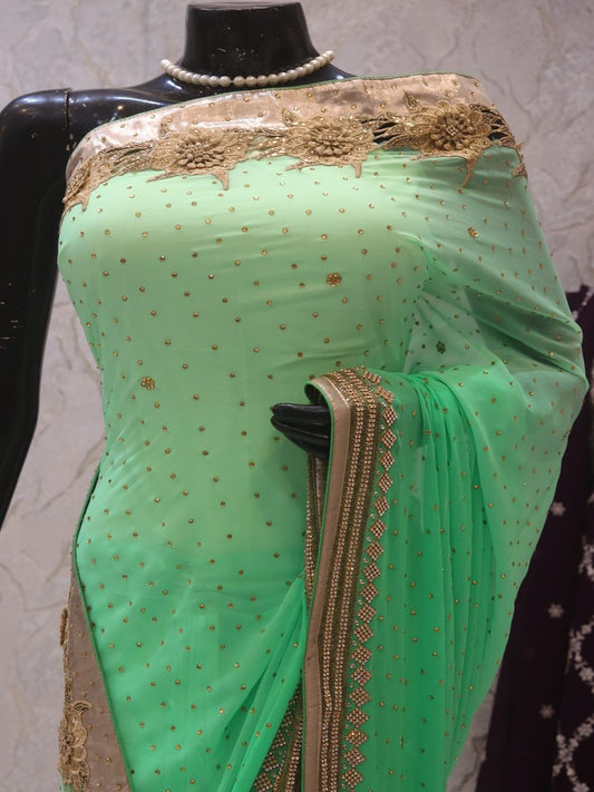 “The Sea Green” Premium Designer Saree