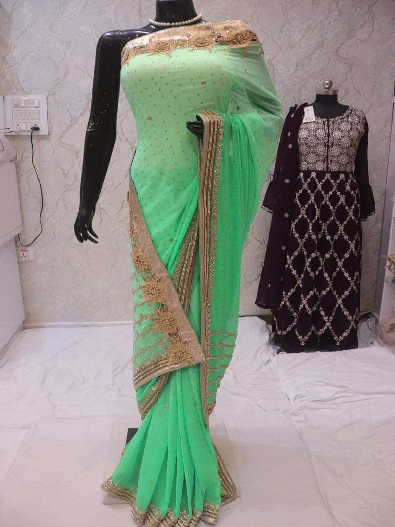 “The Sea Green” Premium Designer Saree