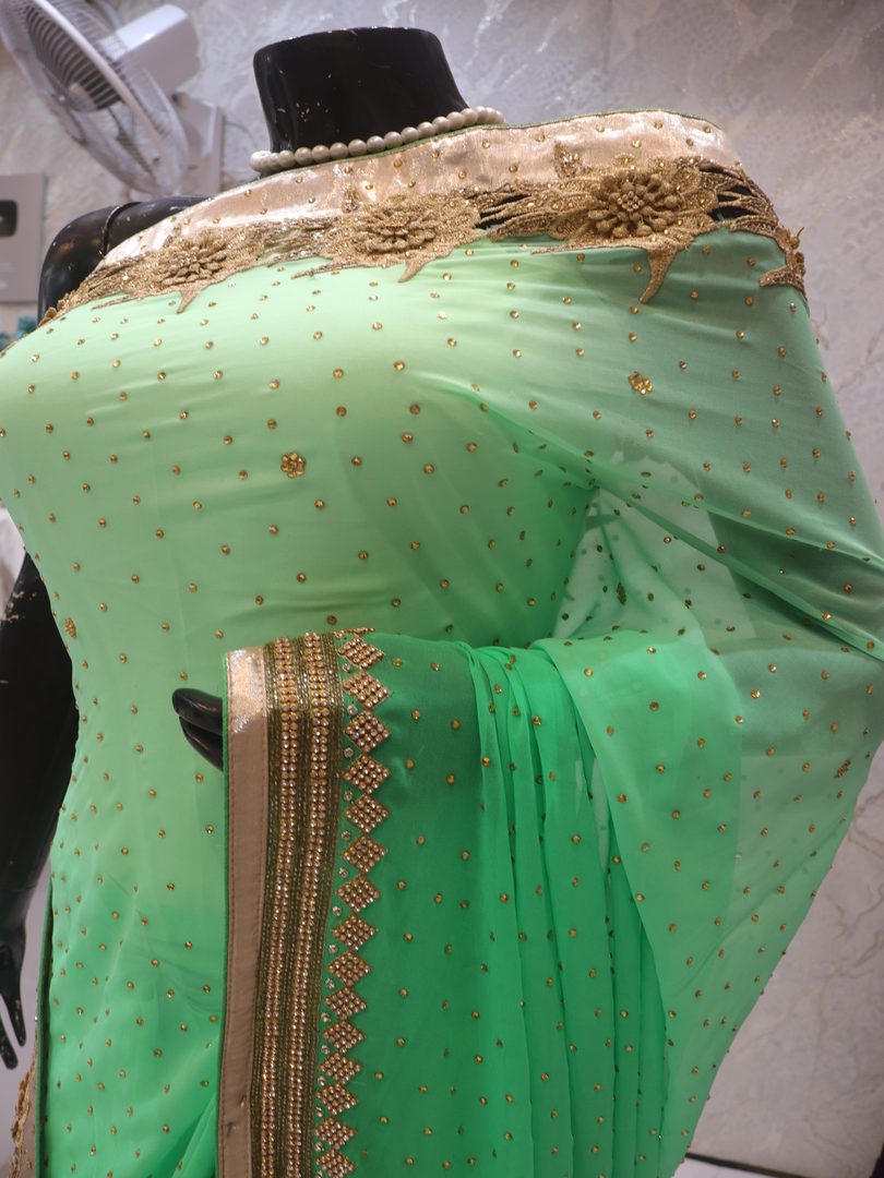 “The Sea Green” Premium Designer Saree