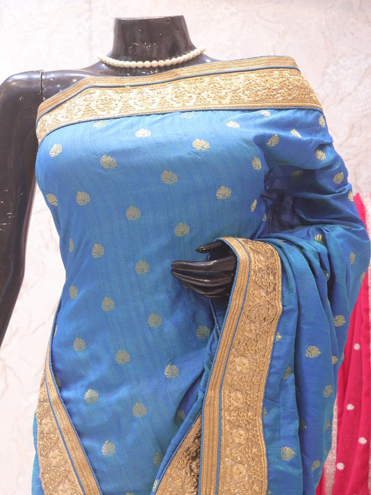“The Sea Blue” Premium Designer Saree