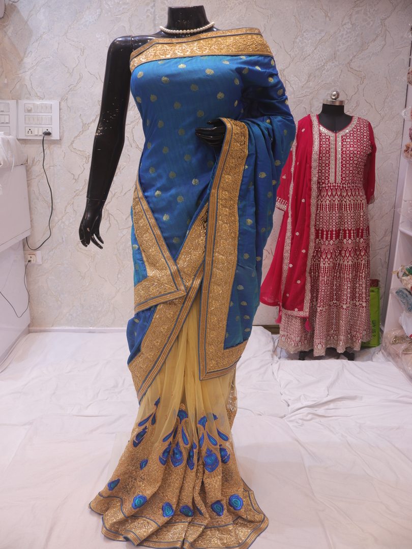 “The Sea Blue” Premium Designer Saree