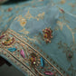“The Uranian Blue” Premium Antique Hand-Crafted Banarasi Silk Saree