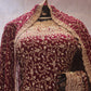 "The Dark Burgundy" Vol 2 Bridal Saree with Veil