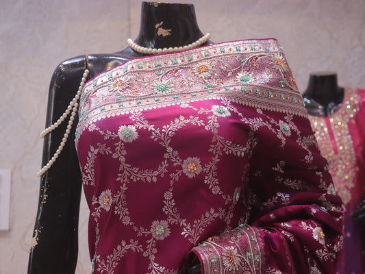 “The Russian Violet” Premium Banarasi Silk Saree