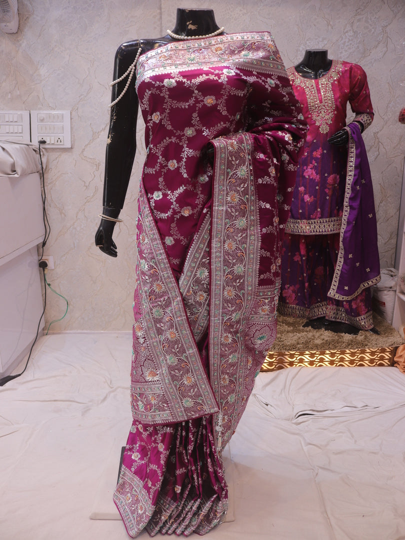 “The Russian Violet” Premium Banarasi Silk Saree