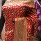 "The Carmine Red" Premium Banarasi Silk Saree