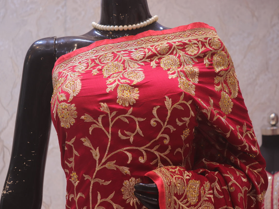 “The Maroon” Premium Designer Saree