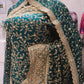 “The Peacock Blue” Premium Designer Saree with Veil