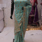 “The Uranian Blue” Premium Antique Hand-Crafted Banarasi Silk Saree