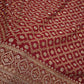 "The Royal Raspberry" Georgette Bridal Saree with Veil