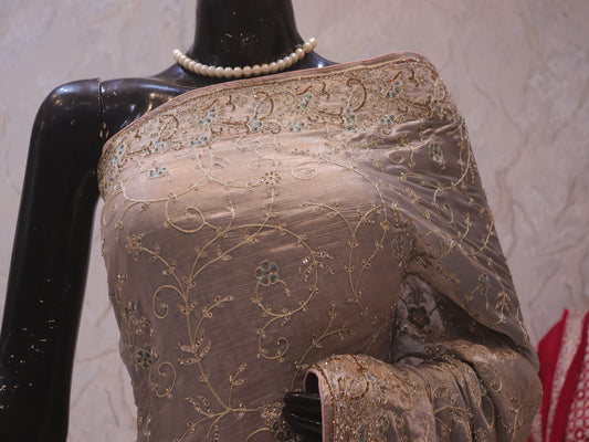 “The Misty Gray” Premium Designer Saree