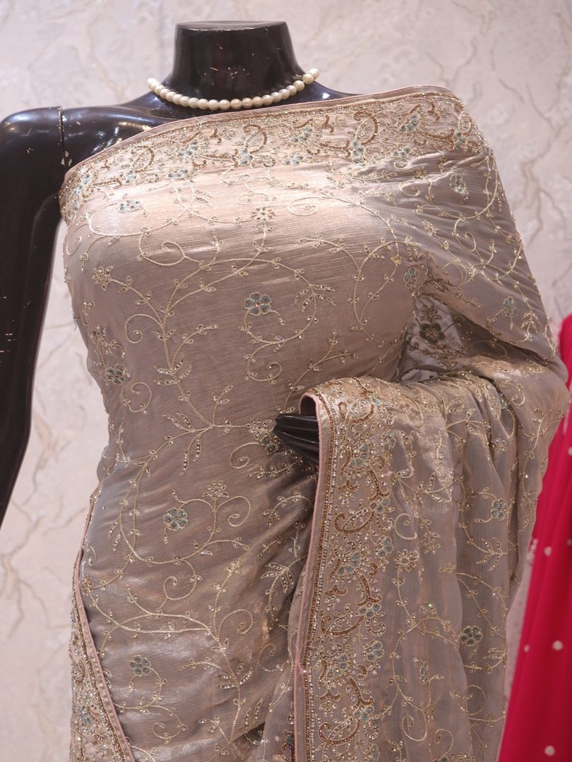 “The Misty Gray” Premium Designer Saree
