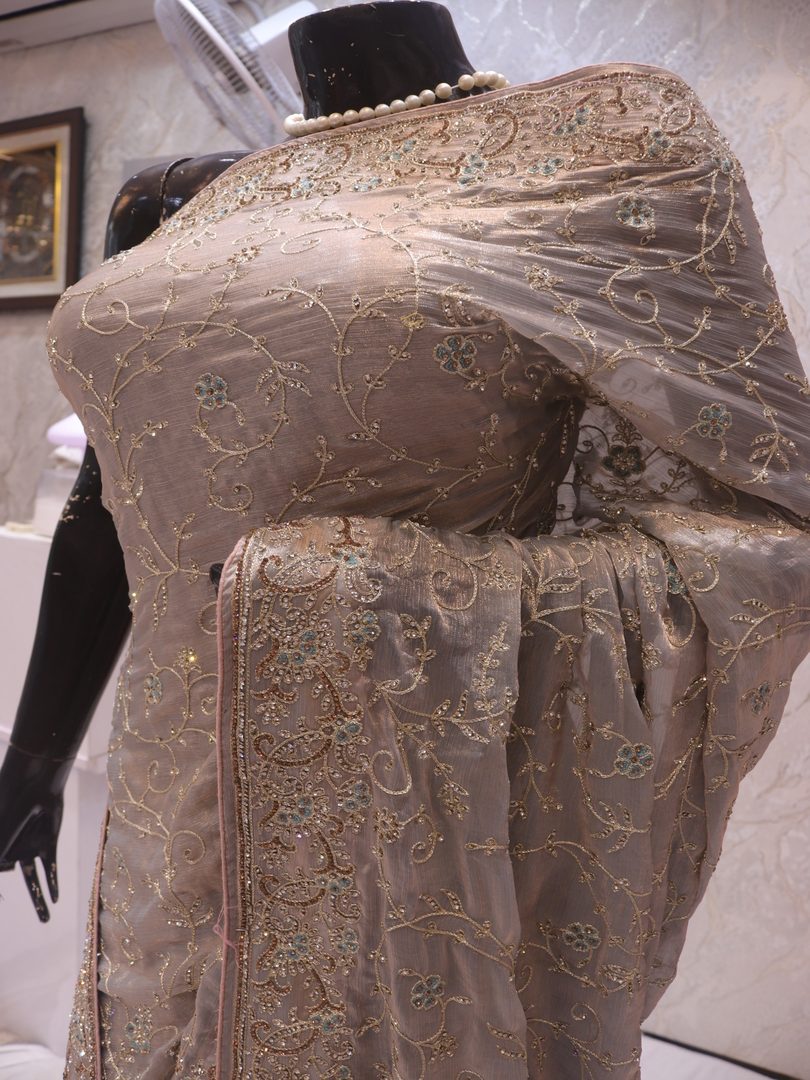 “The Misty Gray” Premium Designer Saree