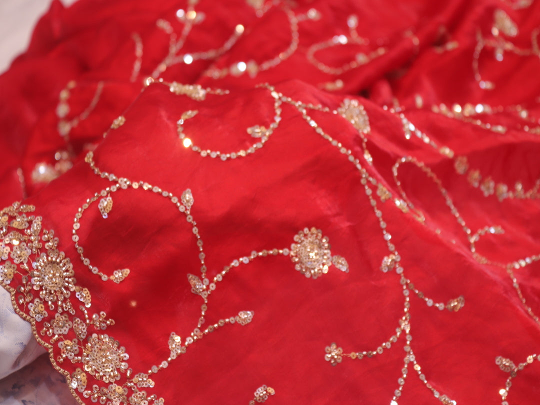 “The Crimson Red” Premium Designer Saree