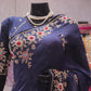 “The Royal Navy Blue” Premium Handcrafted Exquisite Designer Saree