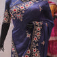 “The Royal Navy Blue” Premium Handcrafted Exquisite Designer Saree