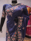 “The Royal Navy Blue” Premium Handcrafted Exquisite Designer Saree