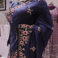 “The Royal Navy Blue” Premium Handcrafted Exquisite Designer Saree