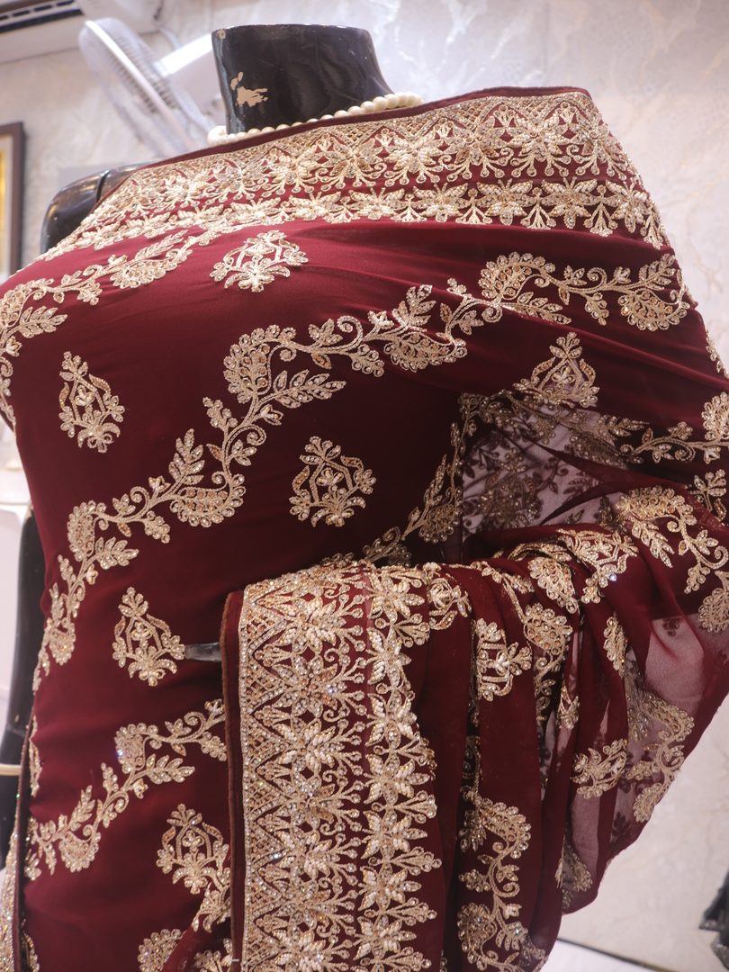“The True Garnet” Premium Designer Saree