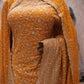 "The Royal Yellow" Premium Designer Saree with Veil