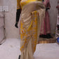 “The Exquisite Yellow & Cream” Premium Designer Saree