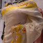 “The Exquisite Yellow & Cream” Premium Designer Saree