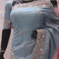 “The Exquisite Turkish Blue” Premium Designer Saree