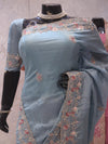 “The Exquisite Turkish Blue” Premium Designer Saree