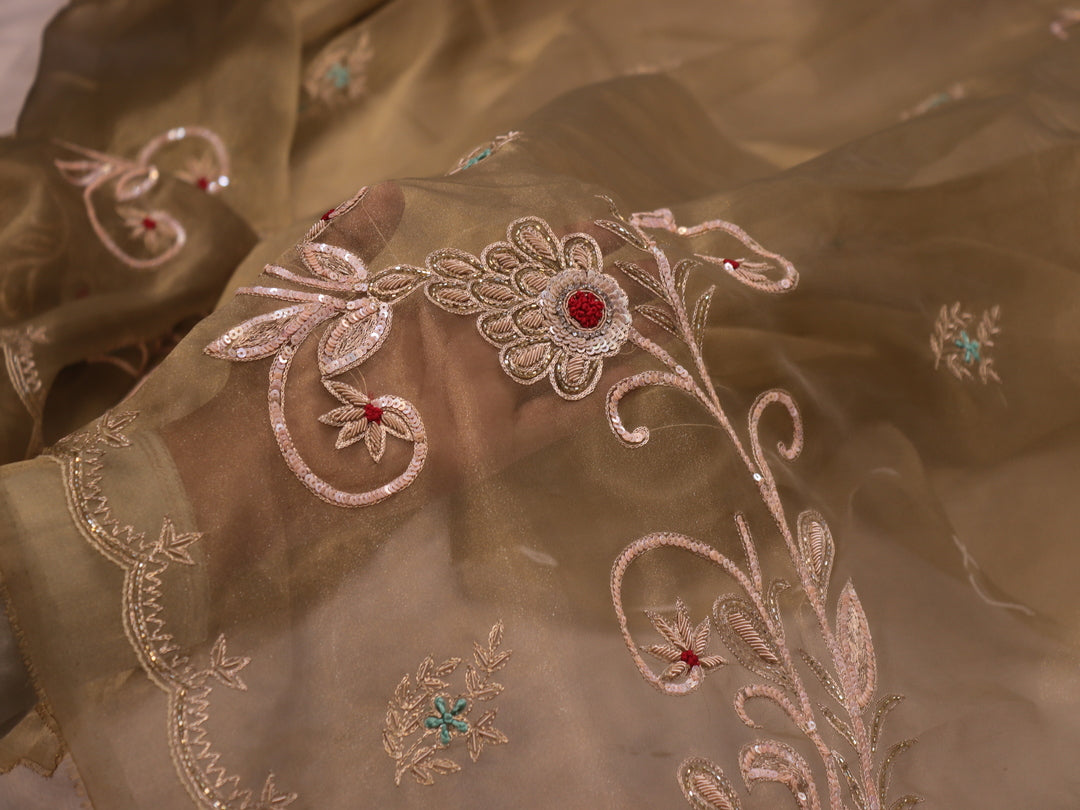 “The Exquisite American Gold” Premium Designer Saree