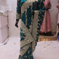 “The Royal Peacock Green” Premium Handcrafted Designer Saree