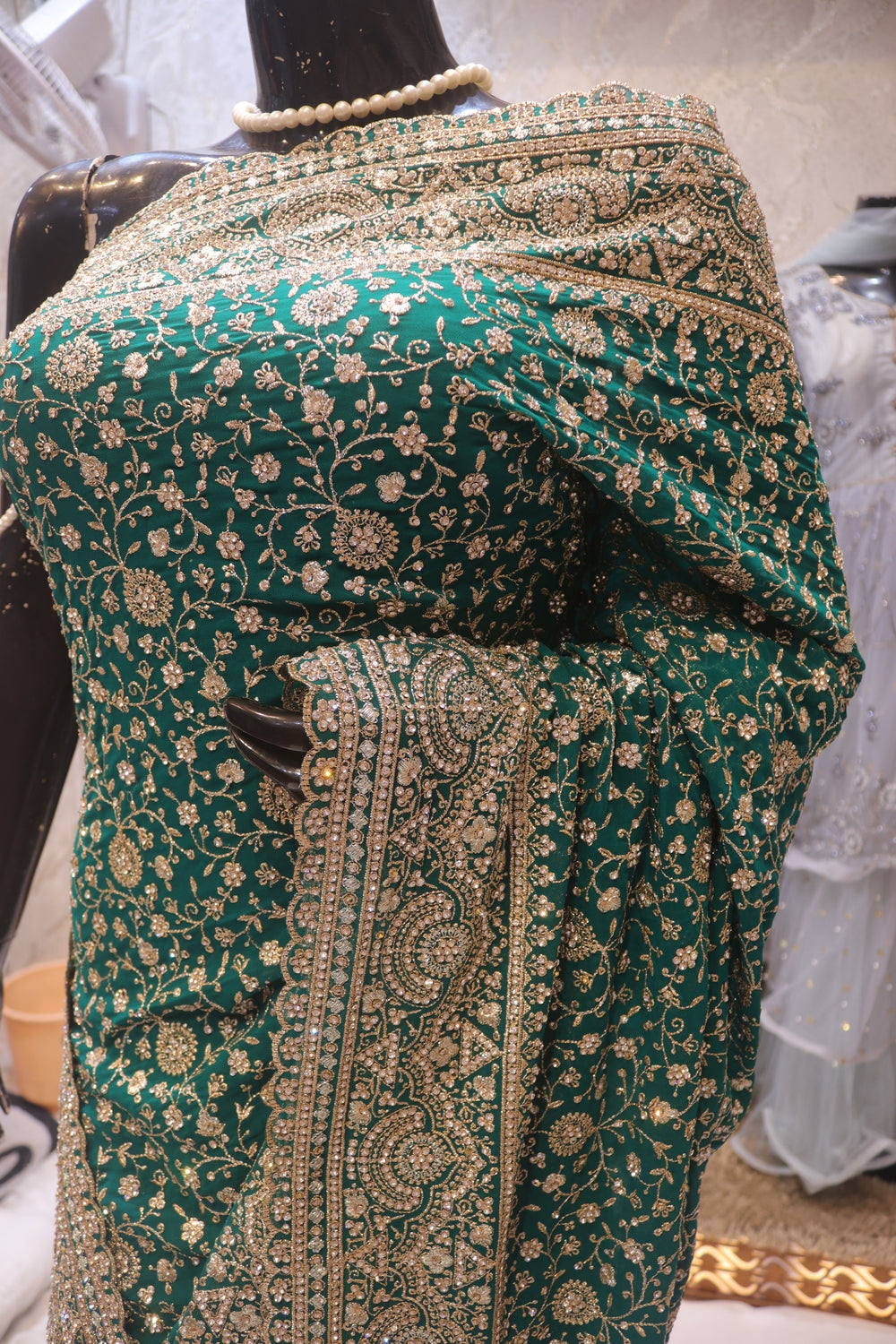 "The Persian Green" Premium Designer Saree