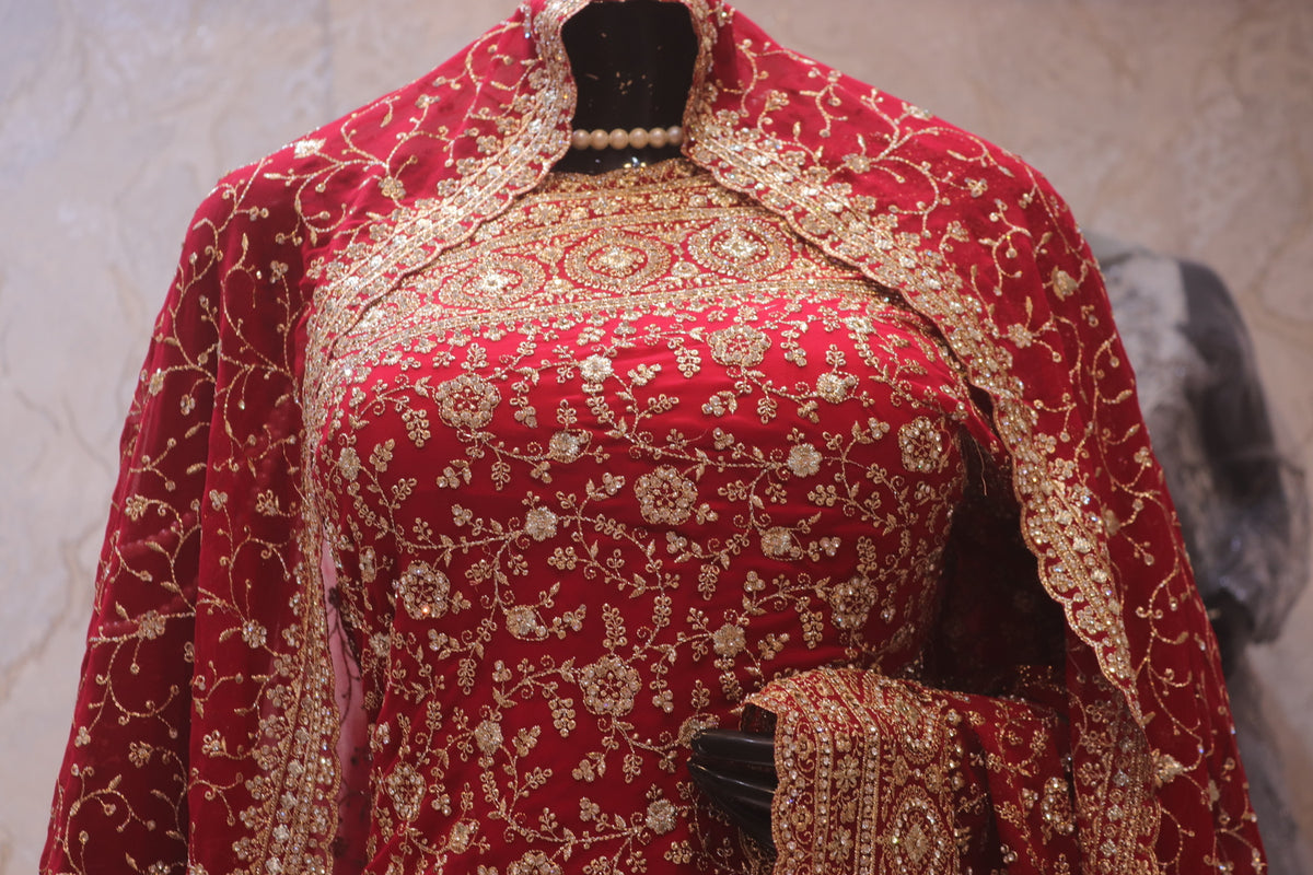 "The Brilliant Raspberry" Premium Designer Saree with Veil