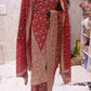 "The Brilliant Raspberry" Premium Designer Saree with Veil