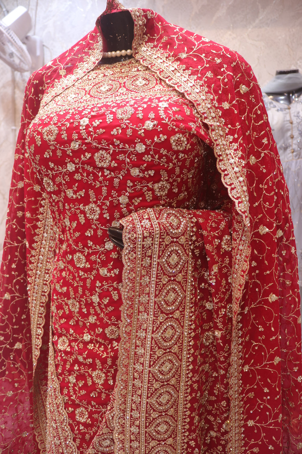 "The Brilliant Raspberry" Premium Designer Saree with Veil