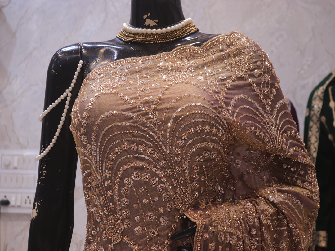 “The Metallic Gold” Premium Designer Saree
